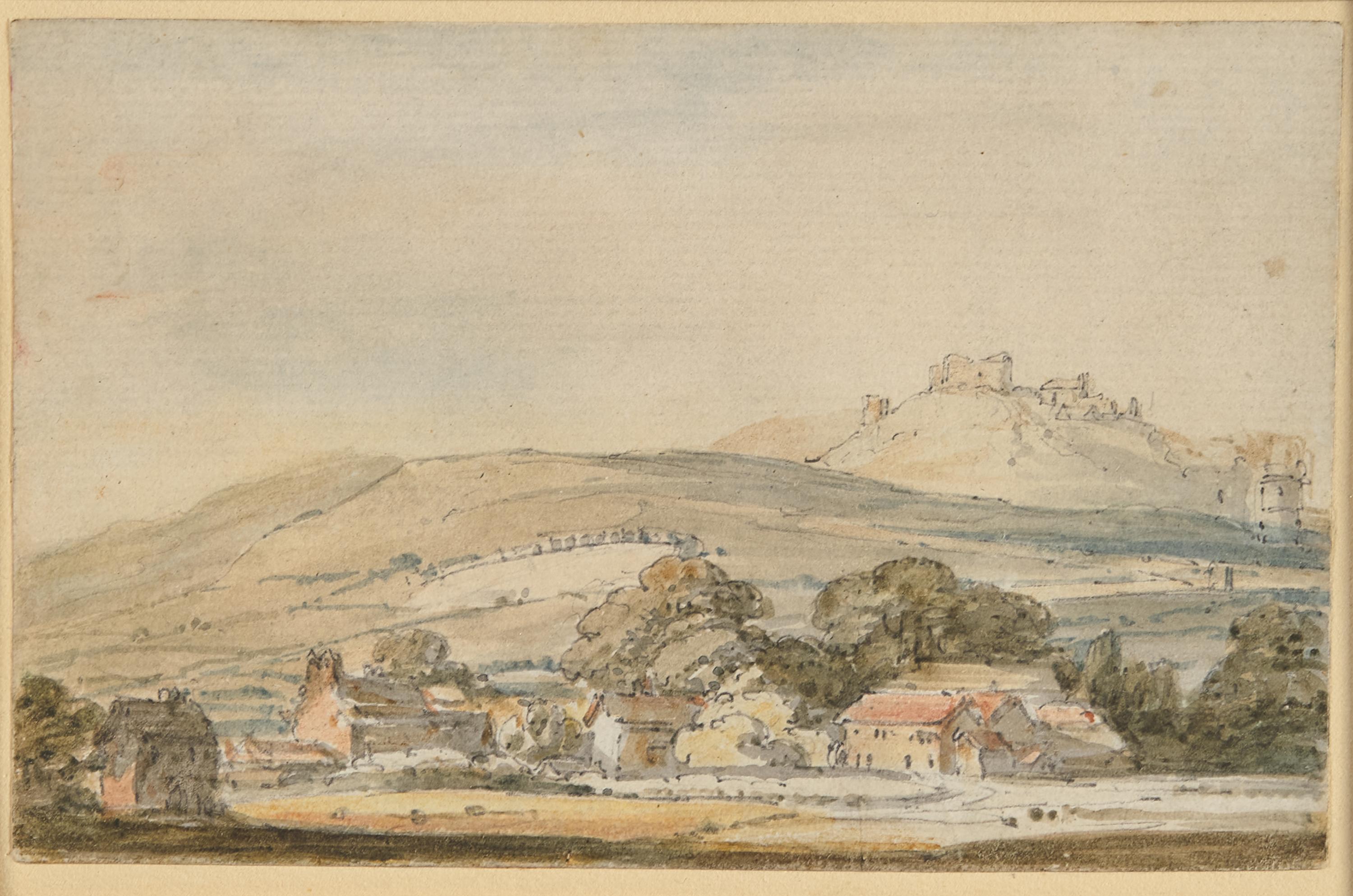Thomas Girtin (British, 1775-1802) — A Distant View of Corfe Castle , 1795-1796