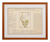 BUCHON. Carte Geographique, Statistique et Historique de l'Illinois . J. Carae, ca. 1822.