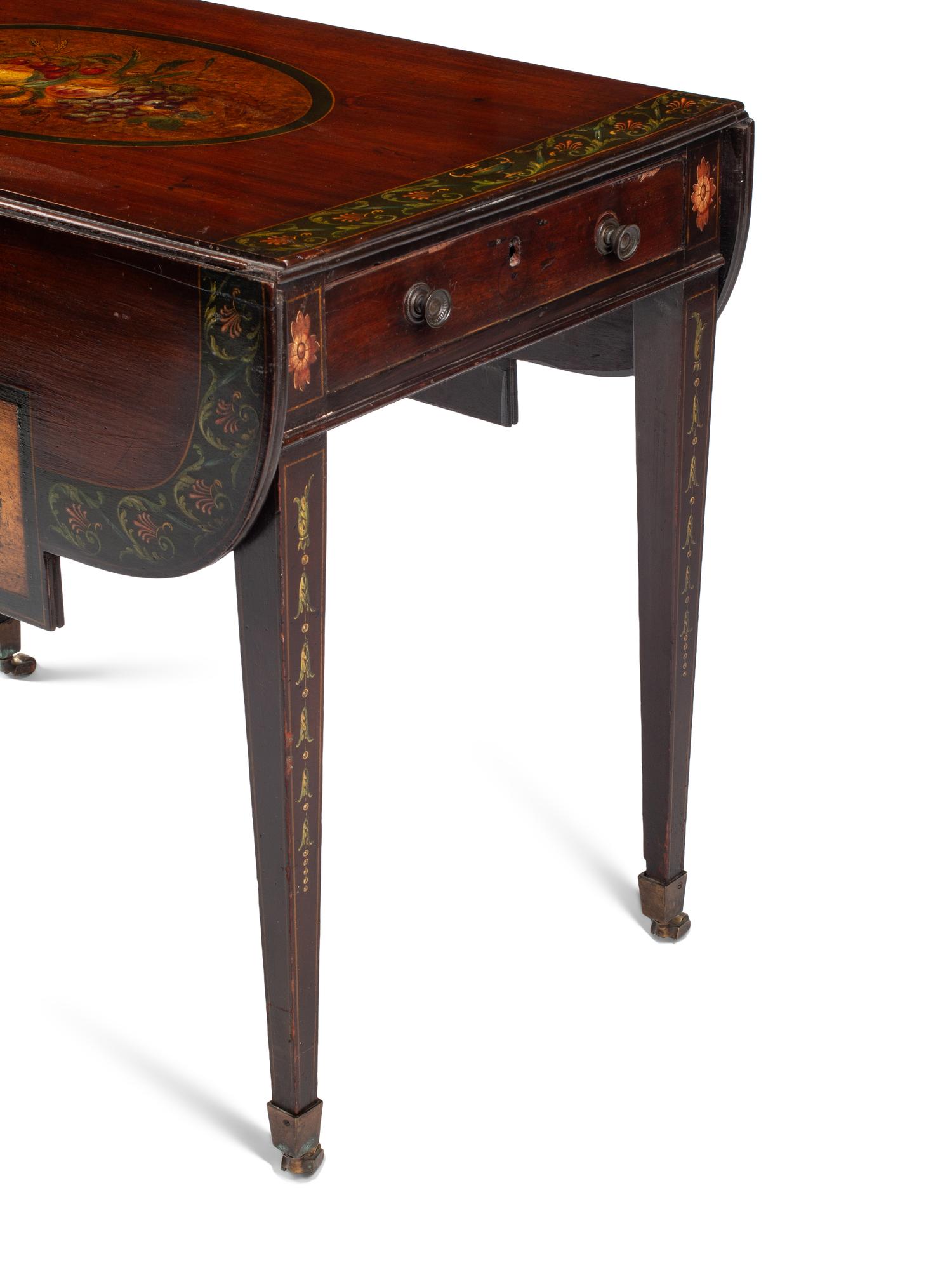 A George III Painted Mahogany Pembroke Table