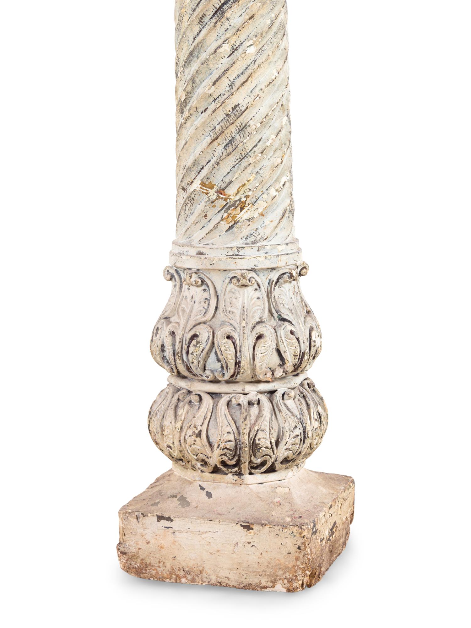 A Continental Cast Plaster Column