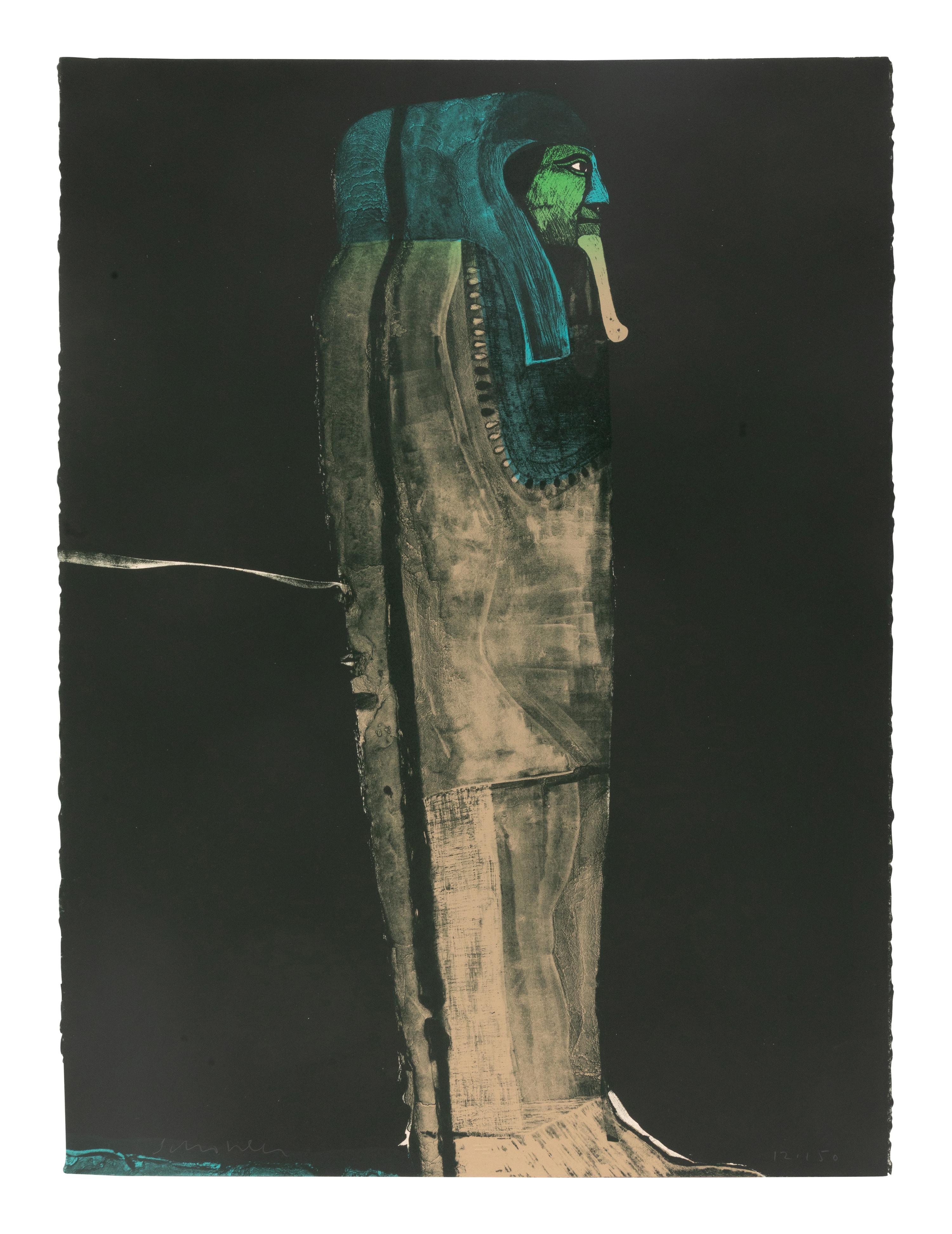 Three Works: The Sarcophagus (State I) , edition 12/150; First Mystery, edition 43/50; Action Shaman, double-sided test proof (unsigned)