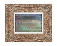 Mark Rowbotham, (English, b. 1959), Two Works; Wimbleton Match and Cricket on the Green