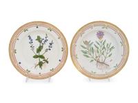A Set of Ten Royal Copenhagen Flora Danica Dinner Plates
