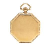 GRUEN, 14K YELLOW GOLD 'VERITHIN' OPEN FACE POCKET WATCH