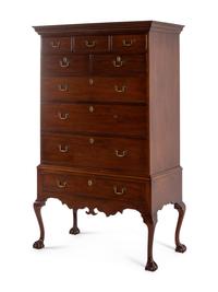 A Chippendale Style Mahogany Tall Chest — KITTINGER