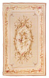 An Aubusson Wool Rug, 9 feet 2 inches x 6 feet 1 inch.