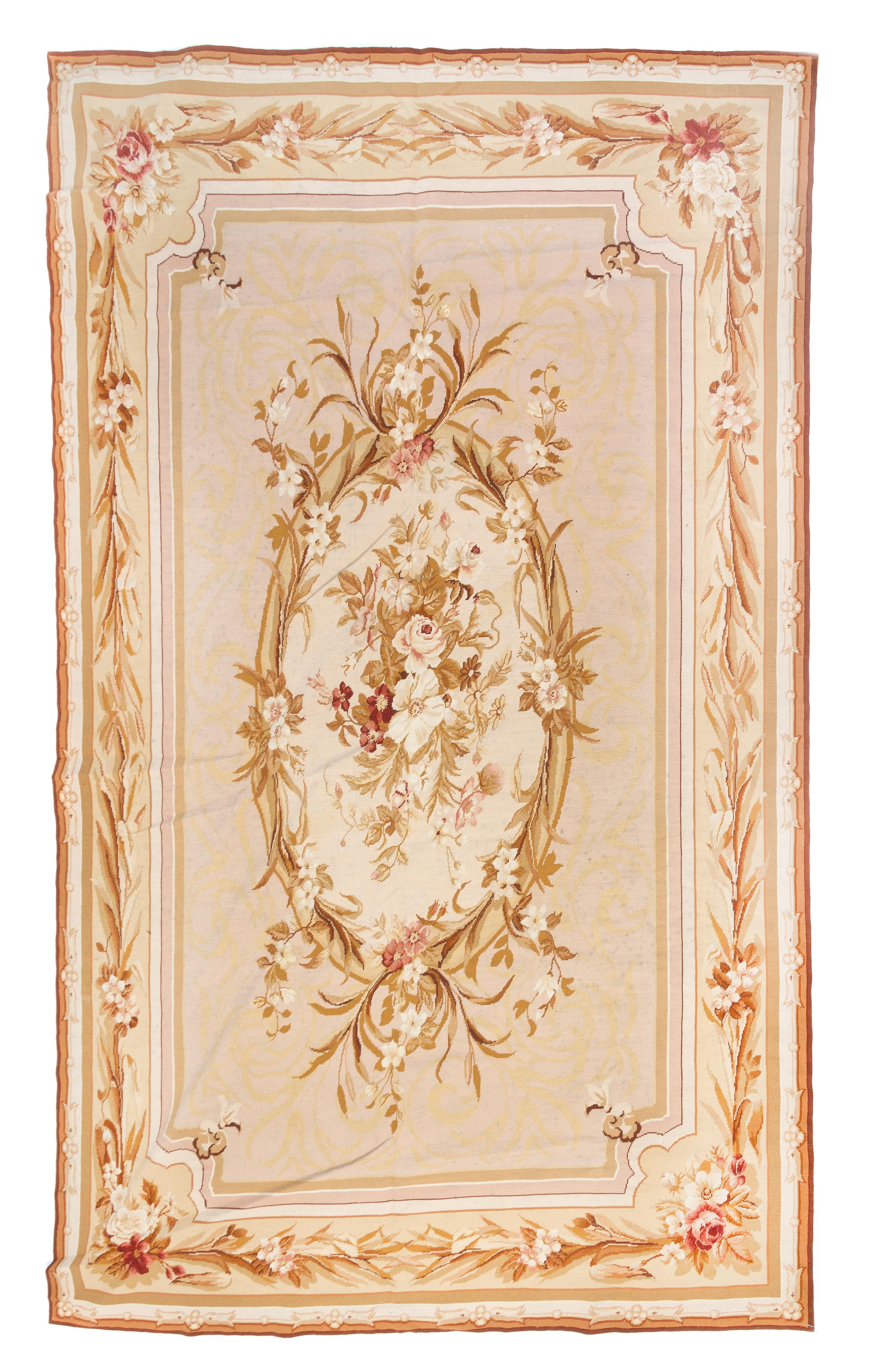 An Aubusson Wool Rug, 9 feet 2 inches x 6 feet 1 inch.