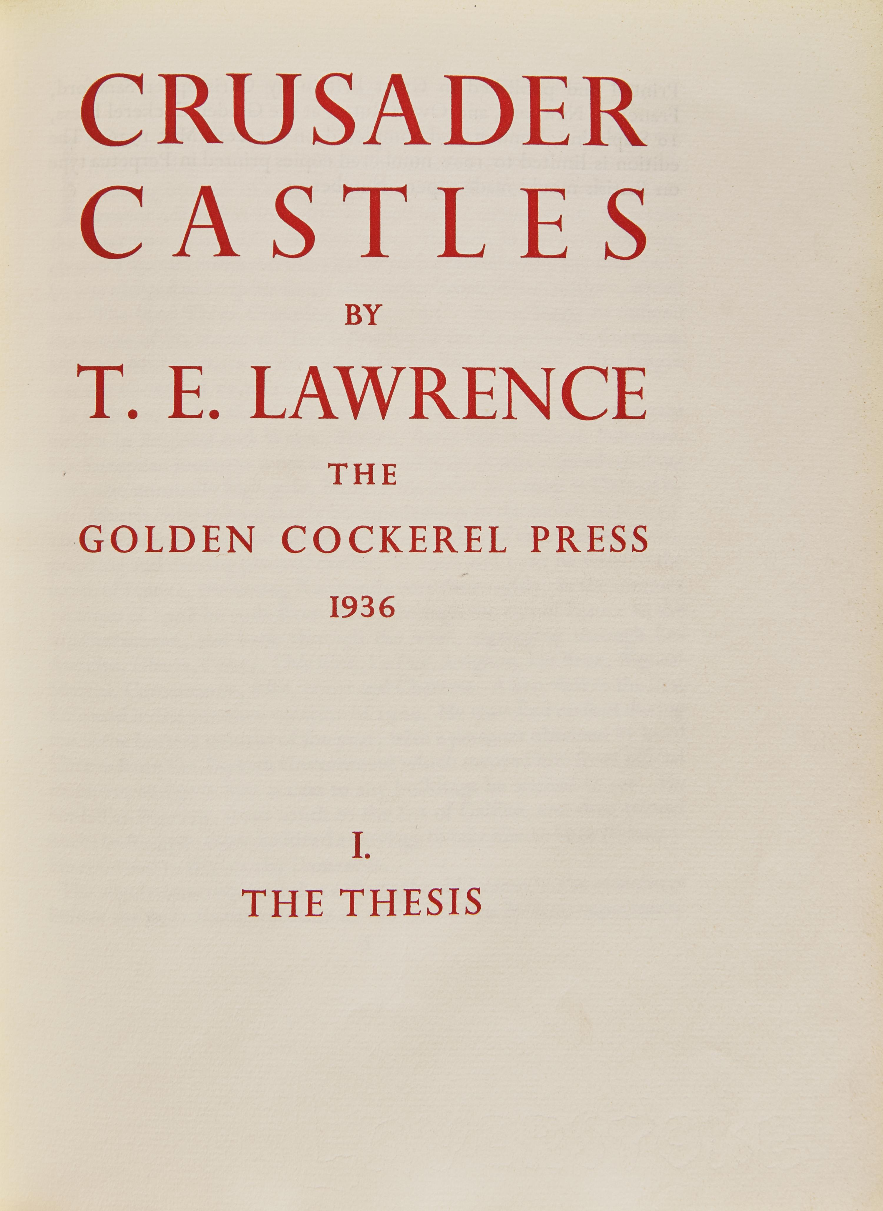 [Literature] Lawrence, T.E. Crusader Castles