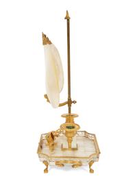 A Palais Royal Gilt Bronze, Shell and Mother-of-Pearl Candelabrum à Écran