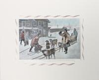 Six Hand Colored Winter Sports Prints Height 15 x width 10 inches (largest) — LATE 19th CENTURY