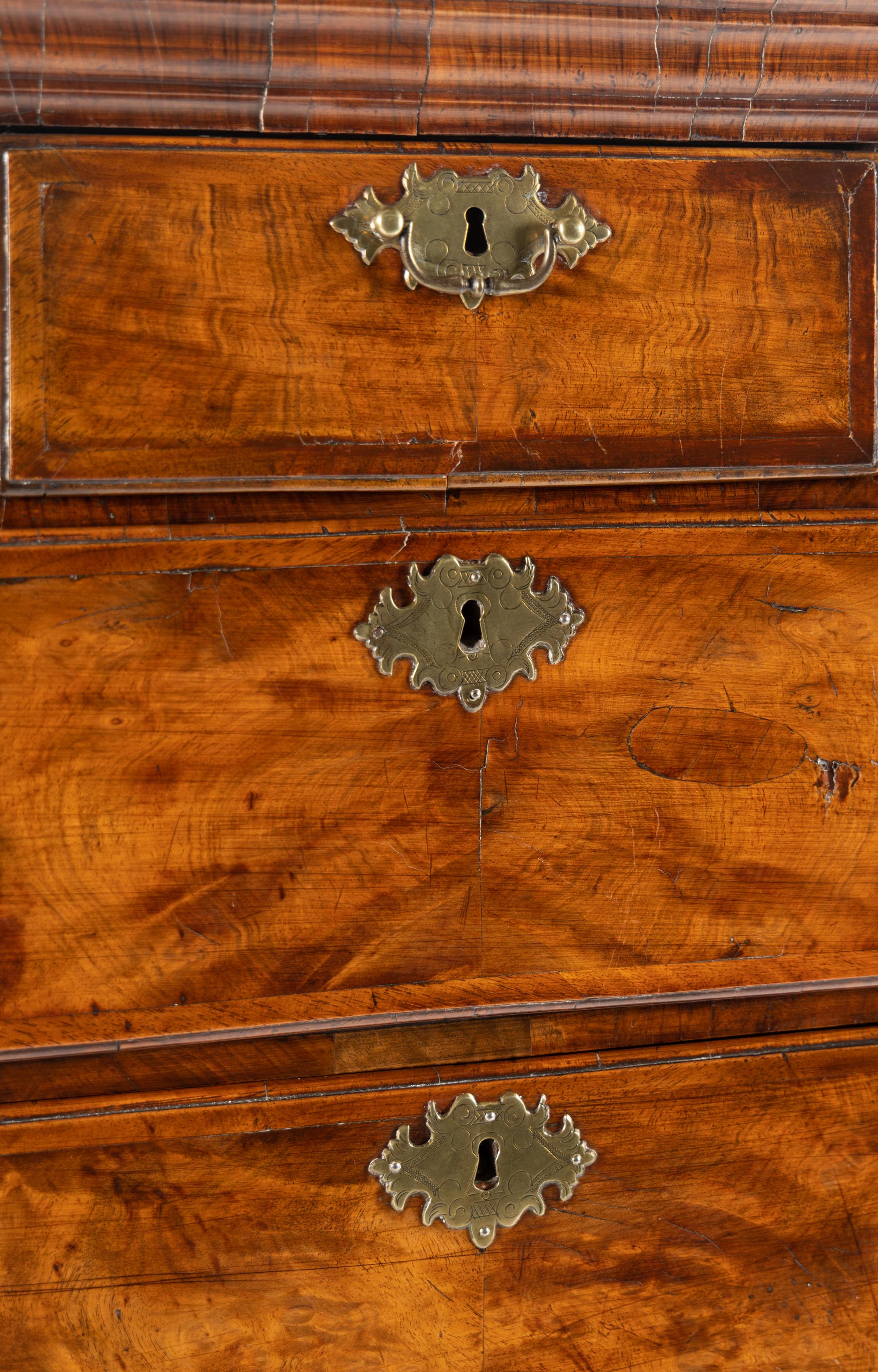 A George II Walnut Chest-on-Chest