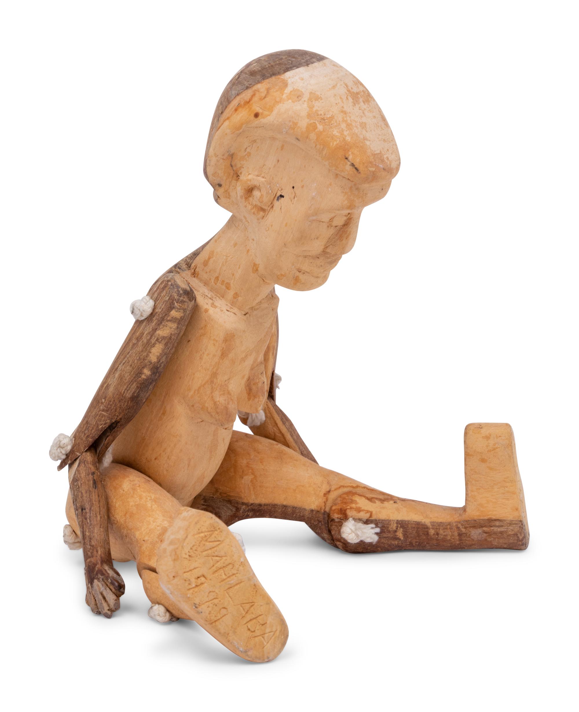 Two Carved Folk Art Figures