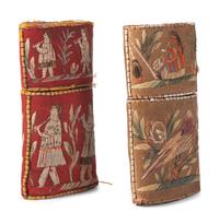 Huron Moosehair Embroidered Birchbark Cigar Cases