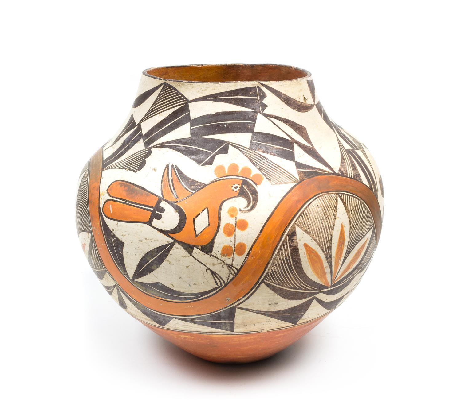An Acoma Olla Height 11 1/2 x diameter 11 inches.