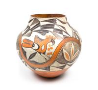 An Acoma Olla Height 11 1/2 x diameter 11 inches.