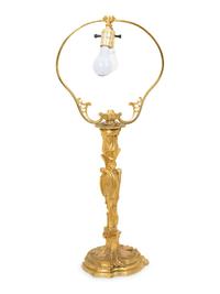 A French Gilt Bronze Lamp Base by Maison Gagneau, Paris After a Design by the Slodtz Brothers