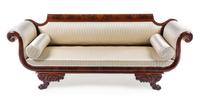A Regency Mahogany Sofa Height 34 1/2 x width 85 x depth 23 inches. — CIRCA 1830