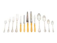 A French Silver Flatware Service — Various Makers, Late 19th/ Early 20th Century