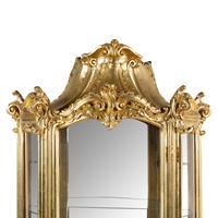 A Louis XV Style Giltwood Vitrine Cabinet