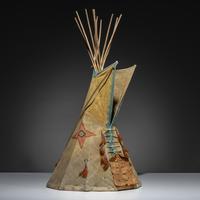 Plains Painted Model Tipi