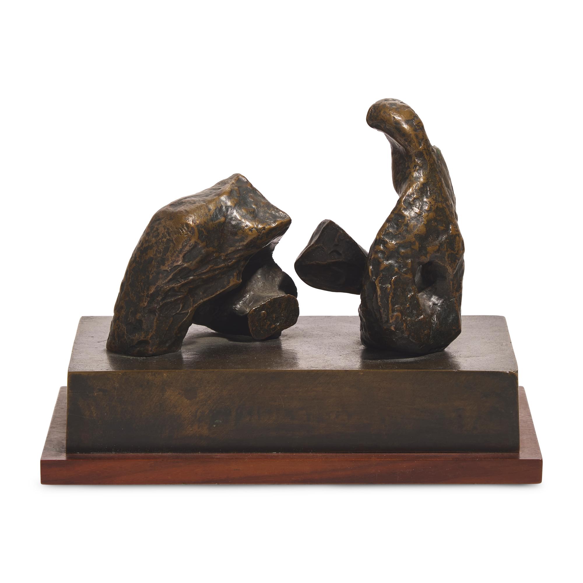 Henry Moore (British, 1898-1986) — Two Piece Reclining Figure: Maquette No. 4, 1961