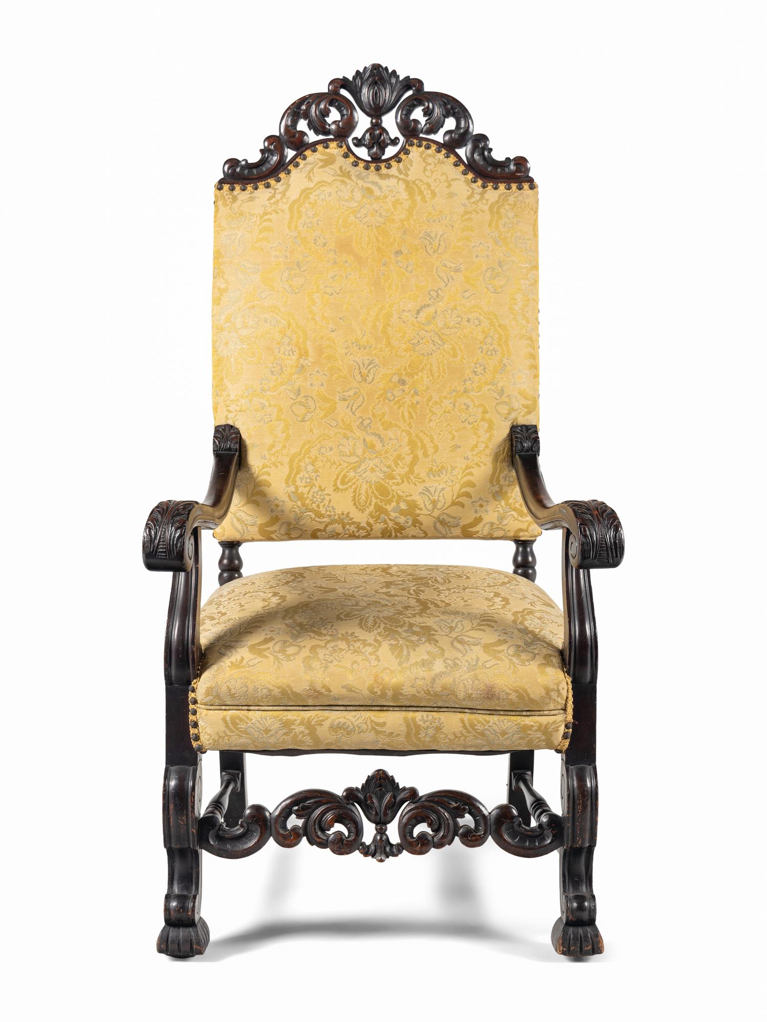 A William and Mary Style Walnut Armchair