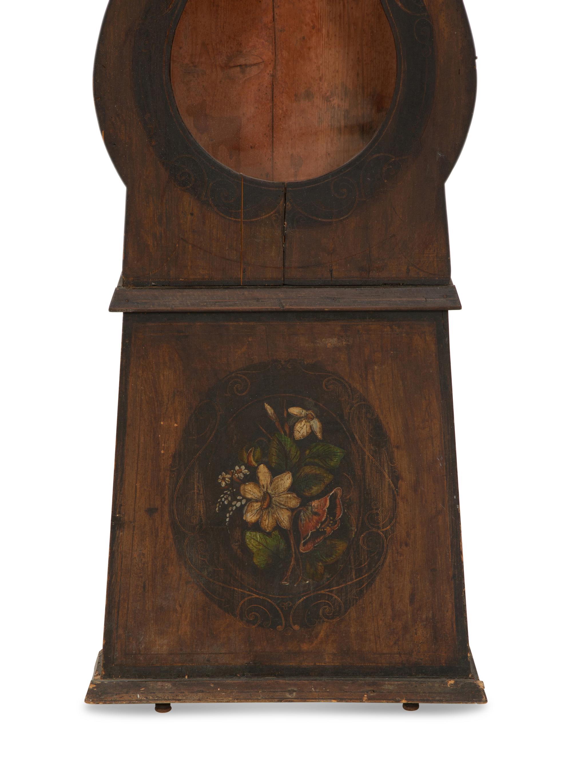 A French Polychrome Painted Comtoise Clock