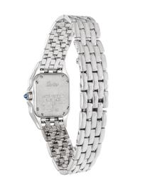 CARTIER, REF. 1660 18K WHITE GOLD SMALL 'PANTHÈRE' WATCH WITH FACTORY DIAMOND BEZEL