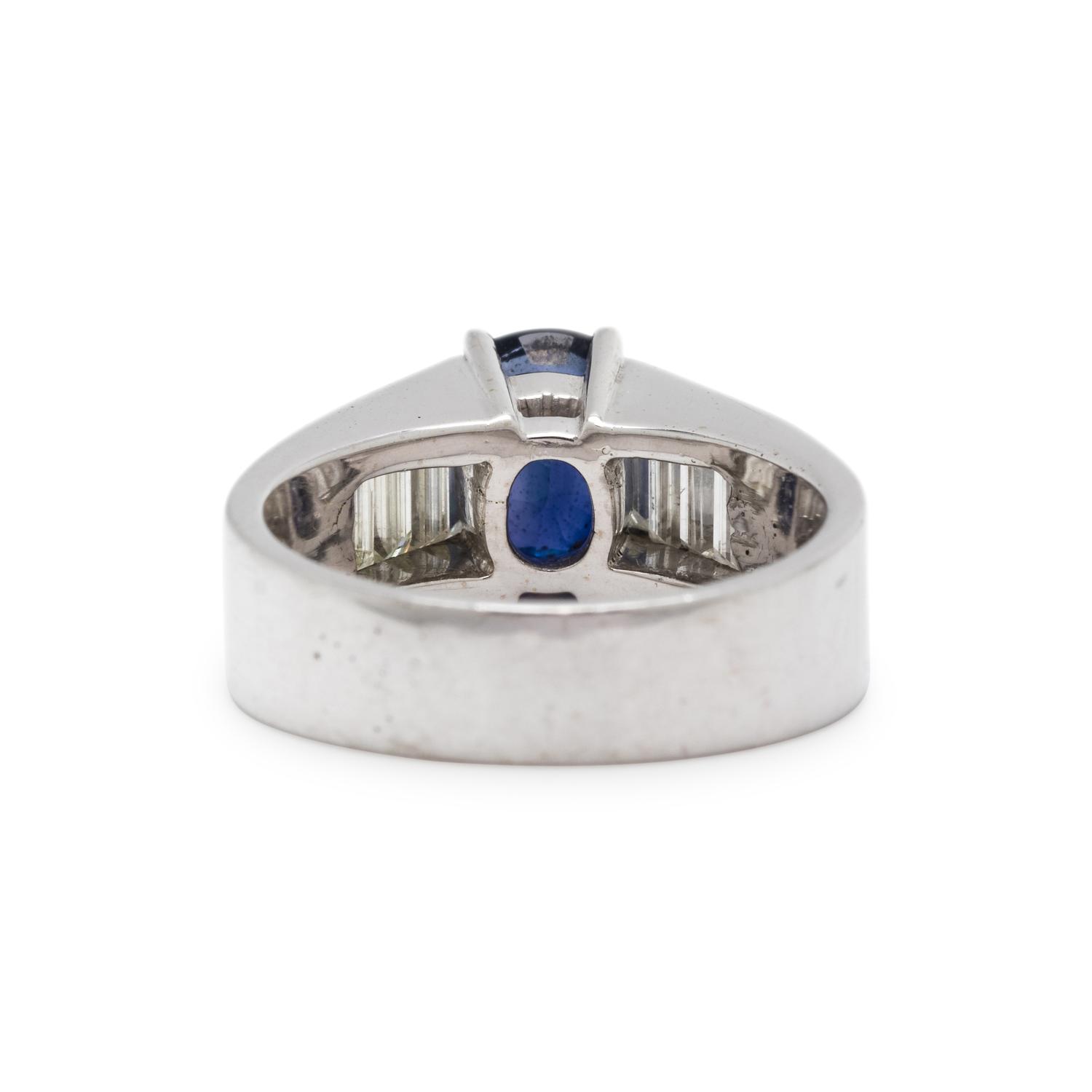 COLOR CHANGE SAPPHIRE AND DIAMOND RING