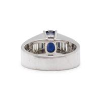 COLOR CHANGE SAPPHIRE AND DIAMOND RING