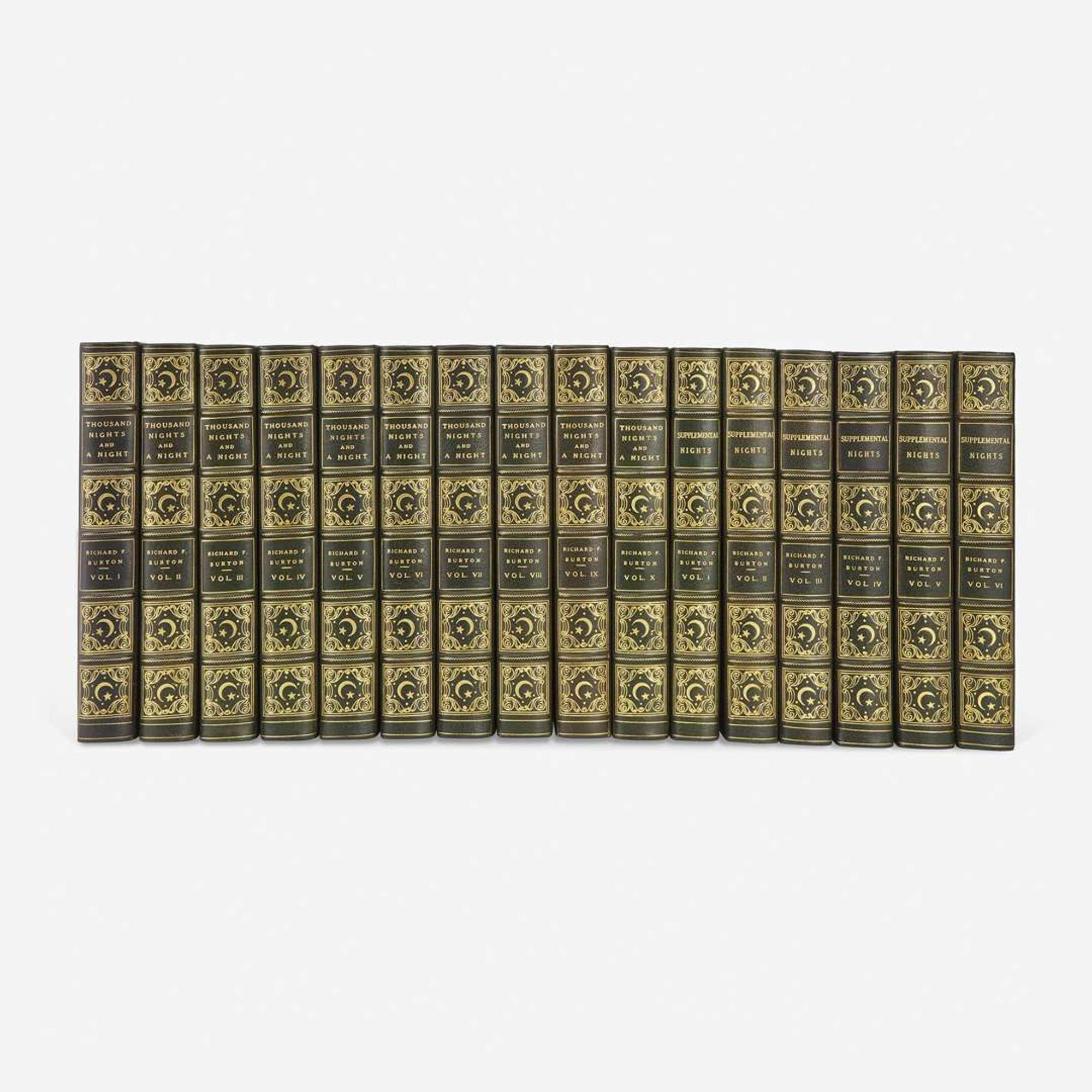 [Fine Bindings] Burton, Richard F. (editor) The Book of the Thousand Nights and a Night: A Plain and Literal Translation of the Arabian Nights Entertainments