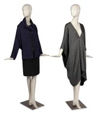 Yohji Yamamoto Shirt with Comme des Garçons Shawl and Poncho