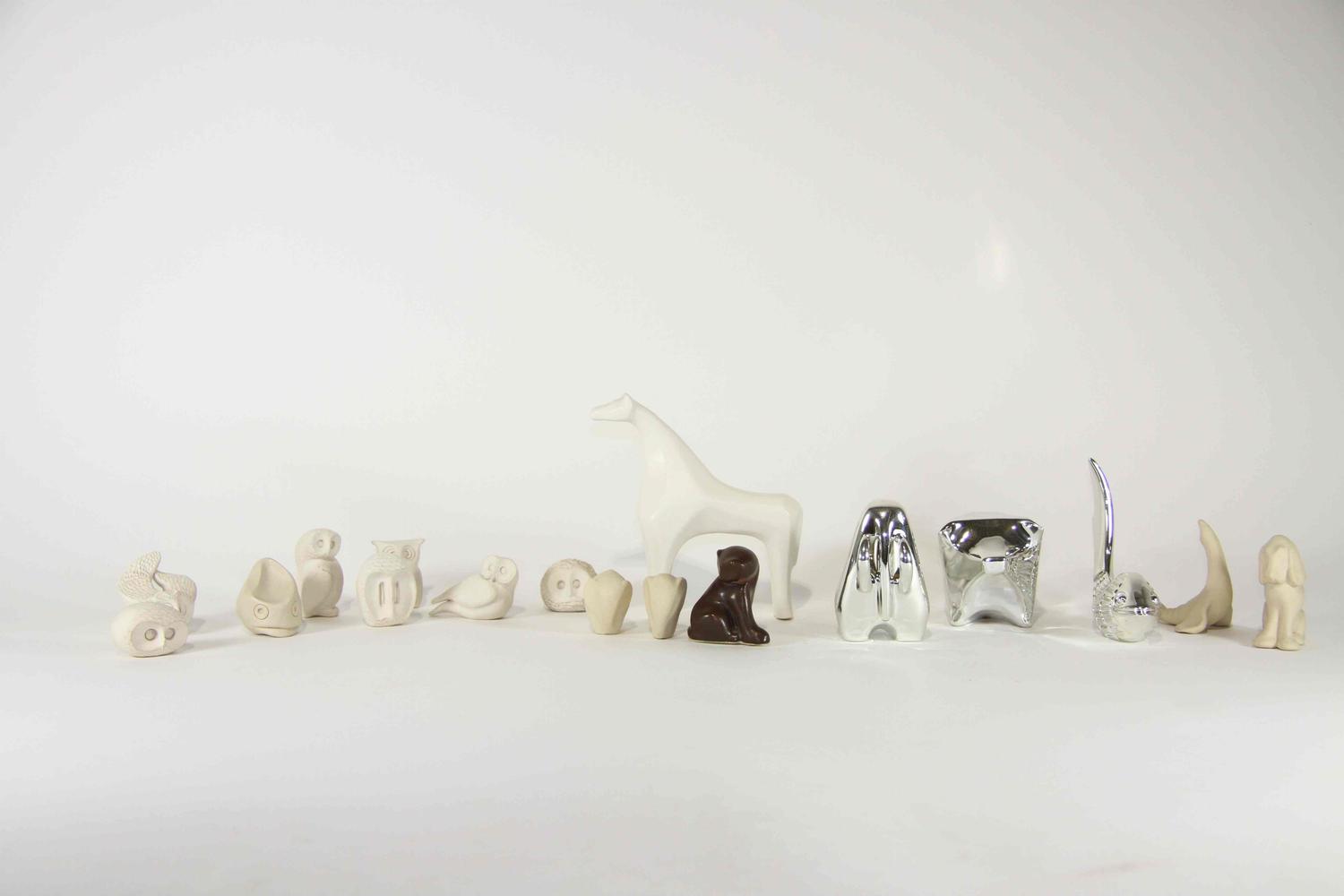 A Collection of Haeger Pottery Animal Figures Height of tallest 6 1/2 inches. — Attributed to Alrun Guest