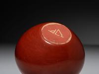 Redware Pottery Jar, with Turquoise and Heishi