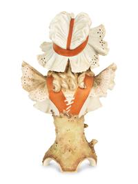 A Royal Dux Porcelain Bust of Woman in Lace Bonnet — Early 20th Century
