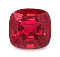 A 5.09 Carat Square Cushion Mixed Cut Burmese Red Spinel,