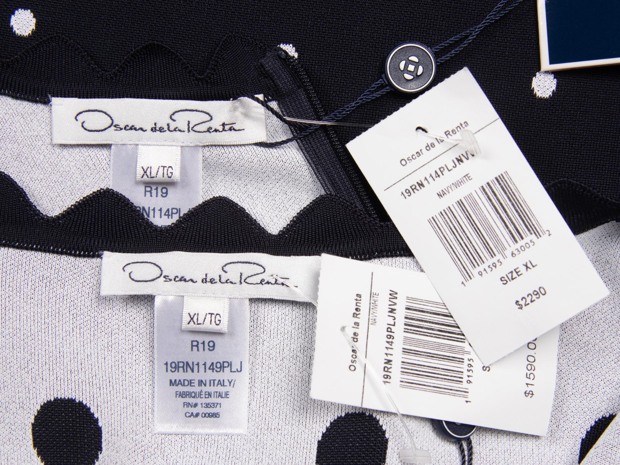 Oscar de la Renta, Polka Dot Dress & Cardigan Ensemble