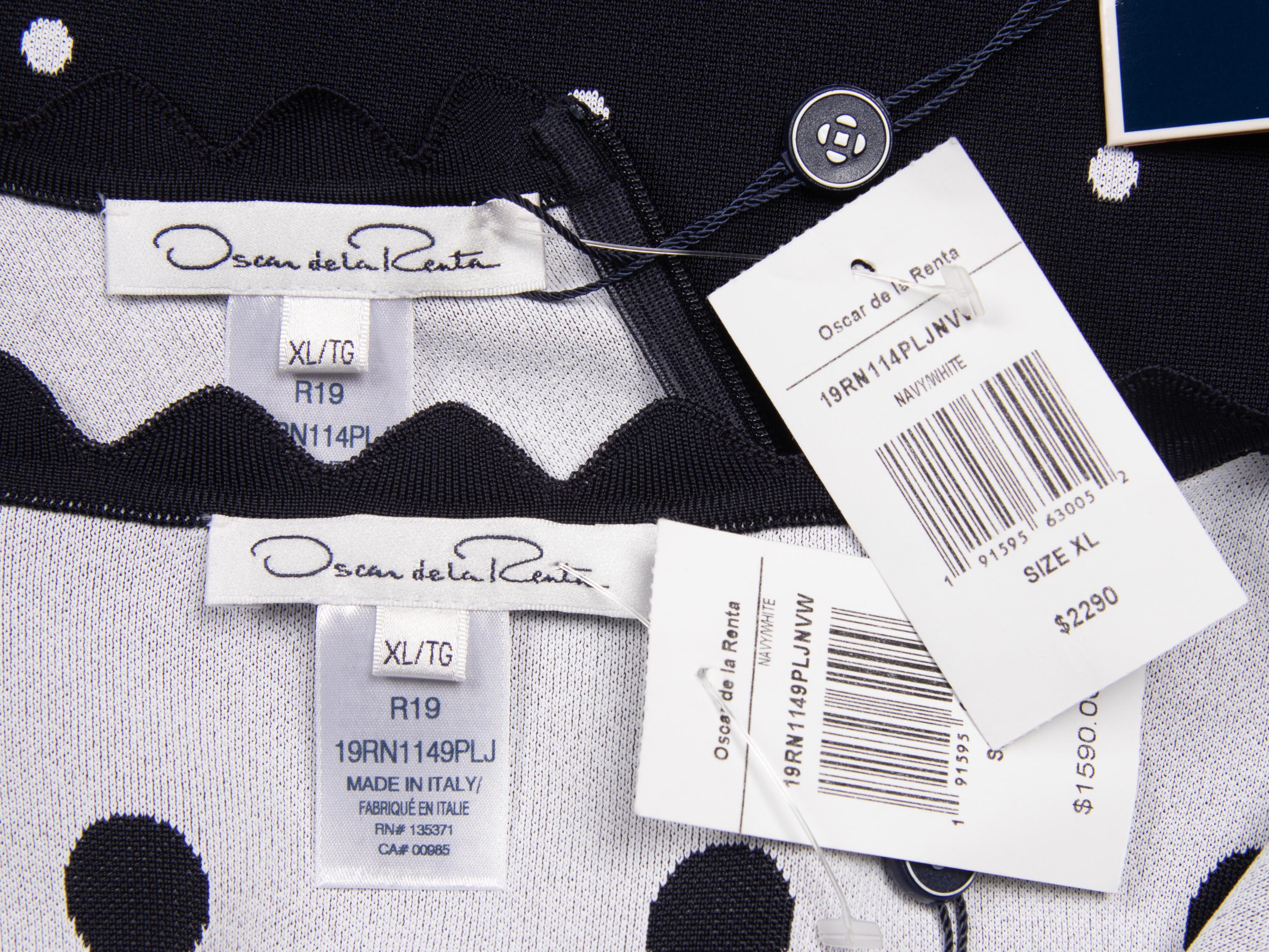 Oscar de la Renta, Polka Dot Dress & Cardigan Ensemble