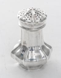 An American Silver Sugar Caster, Reed & Barton, Taunton, MA, 20th Century, of paneled baluster form.
