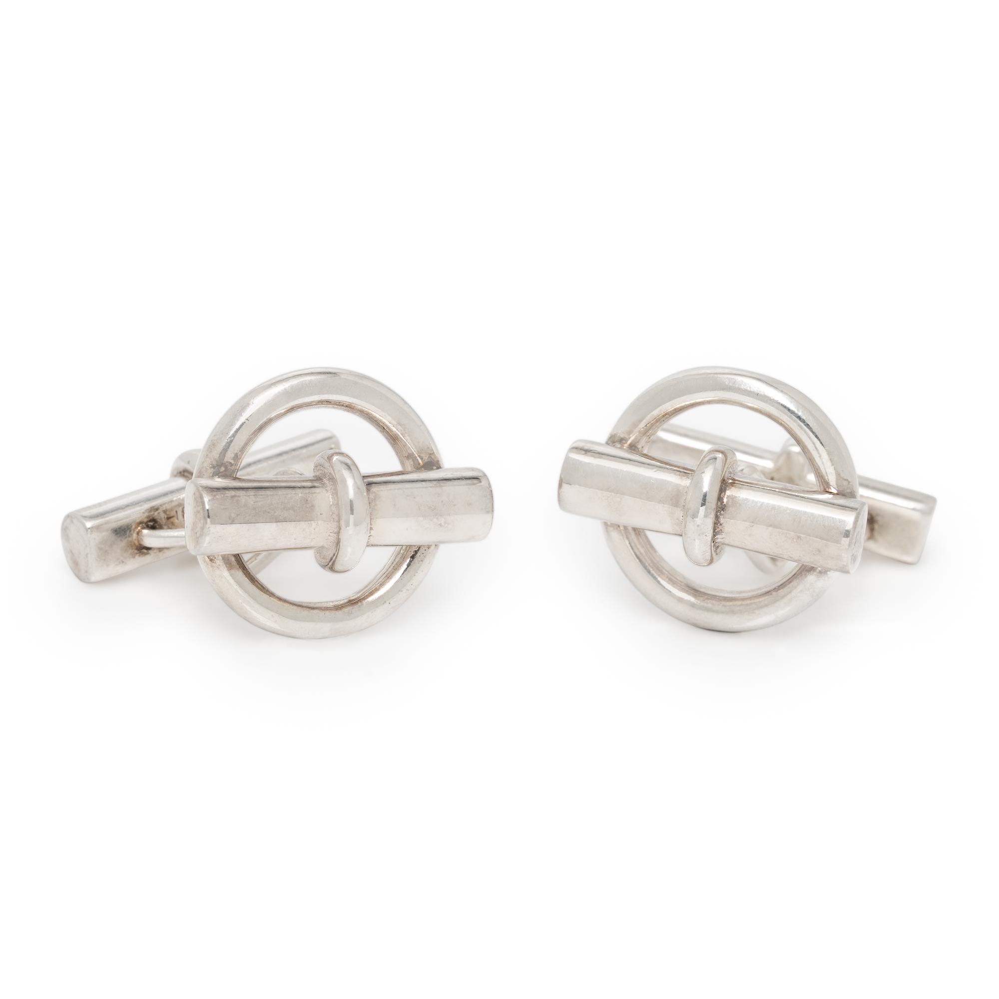 Hermès, Sterling Silver Cufflinks