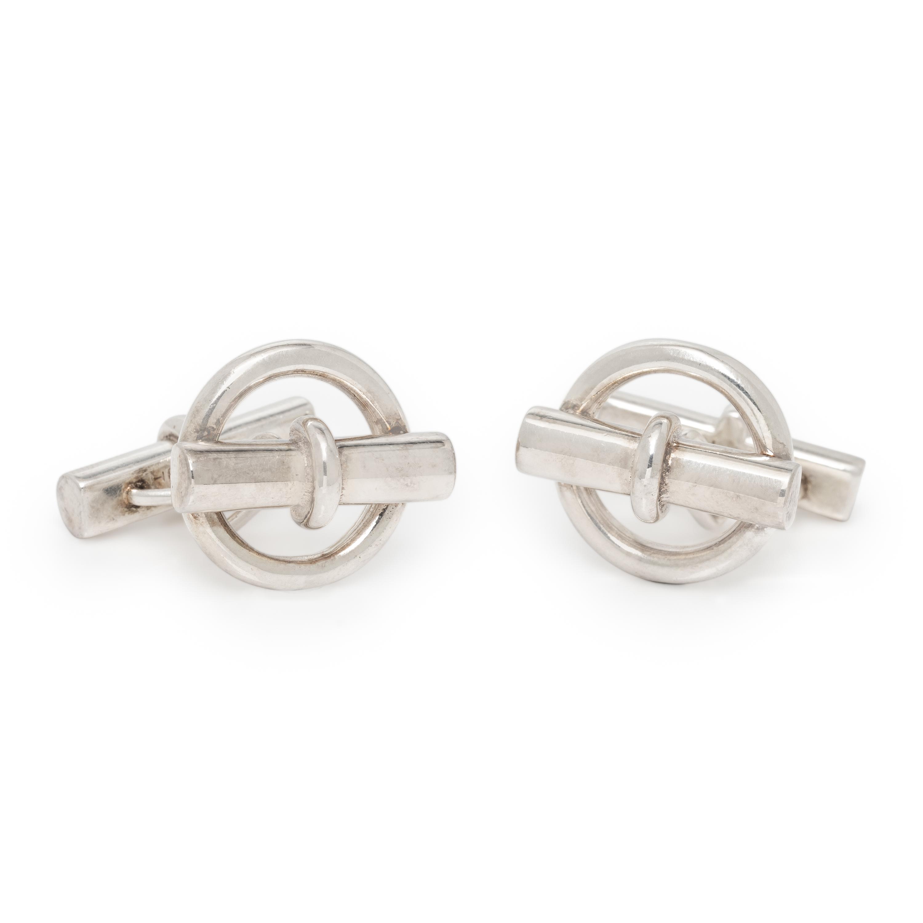 Hermès, Sterling Silver Cufflinks