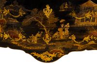 A Louis XV Gilt Bronze Mounted Lacquered Marble-Top Commode