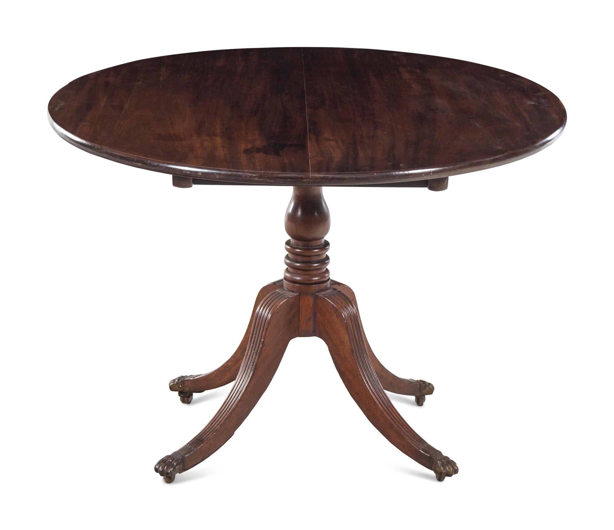 A Regency Style Mahogany Tilt-Top Table