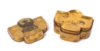 A Japanese Lacquer Box and Cover Length 4 inches.