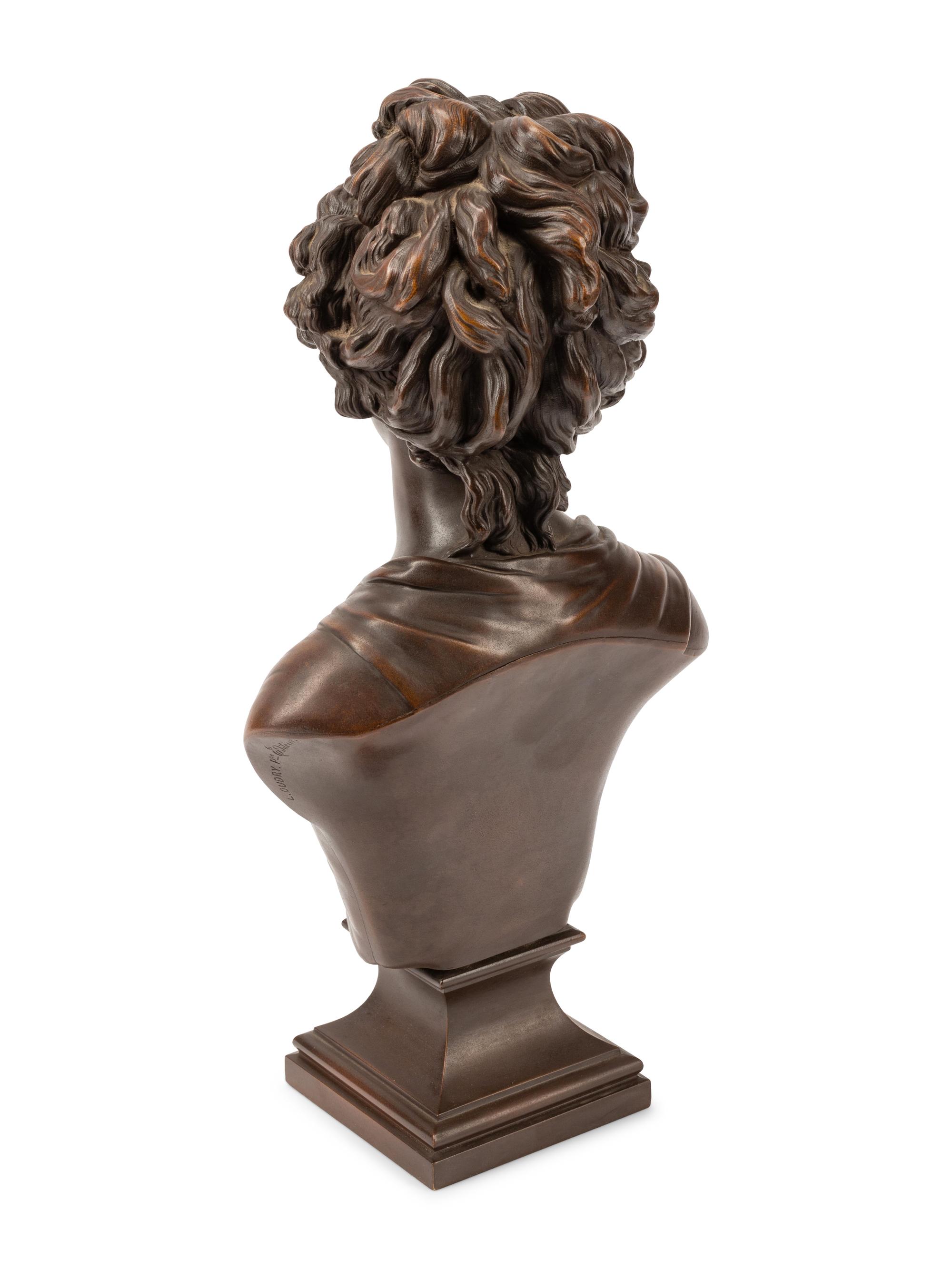 A French Bronze Bust Cast by L. Oudry & Cie.