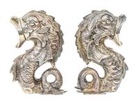 A Set of Four French Silver Double-Salts and Two Pairs of German Silver Salt and Pepper Casters