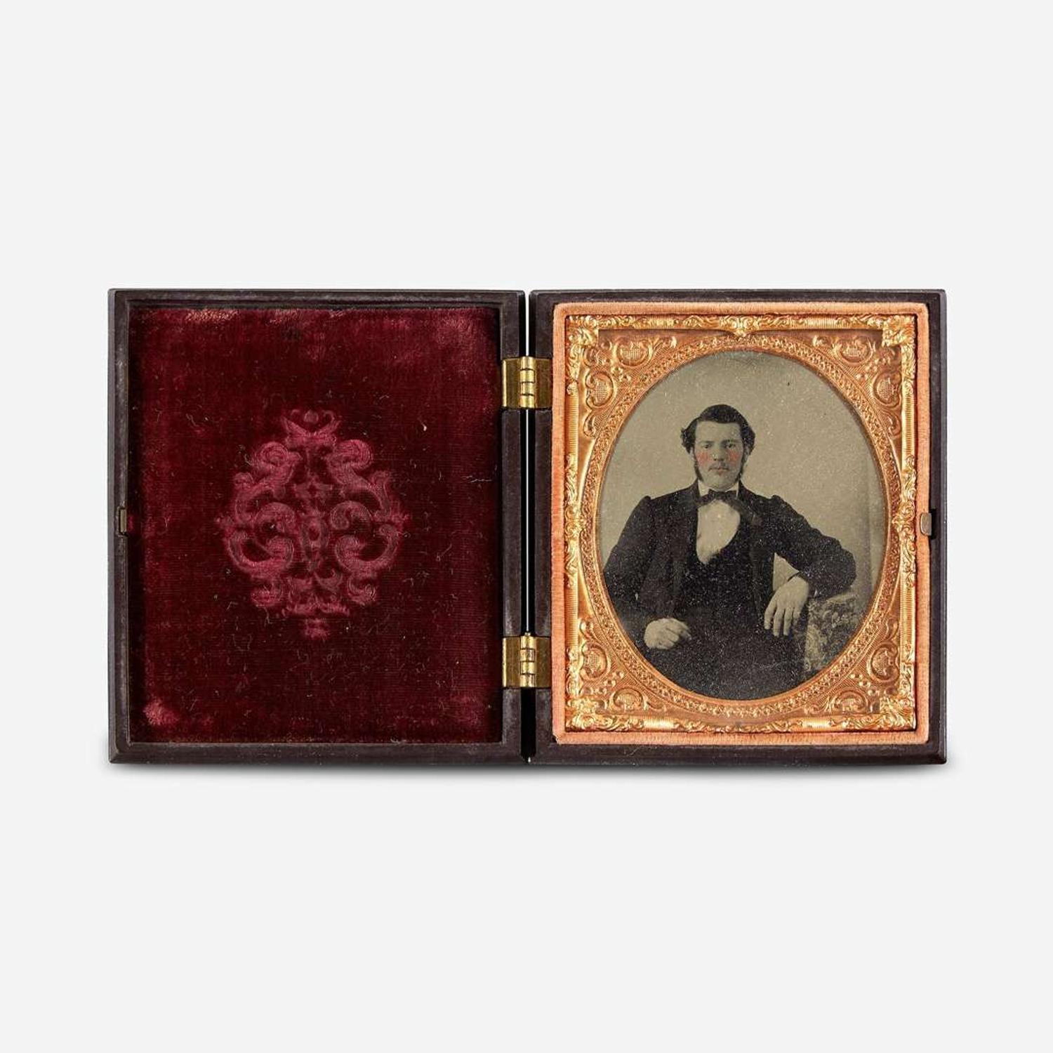 A large collection of forty-five daguerreotypes, ambrotypes, tintypes, and cabinet cards Primarily Philadelphia/Pennsylvania, mid-late 19th century