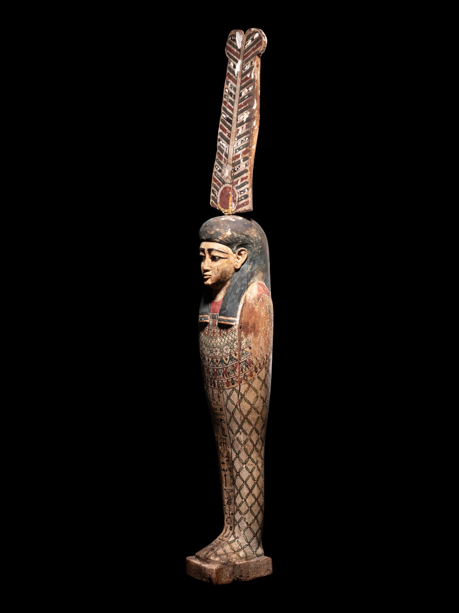 An Egyptian Painted Wood Ptah-Sokar-Osiris
