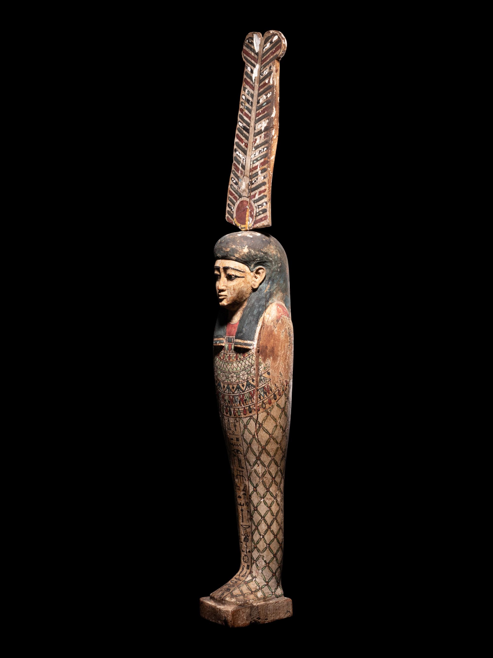An Egyptian Painted Wood Ptah-Sokar-Osiris