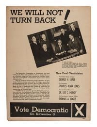 [ROOSEVELT, Franklin D. (1882-1945)]. A group of 4 items related to Roosevelt's campaign and the support of African American Democratic voters.